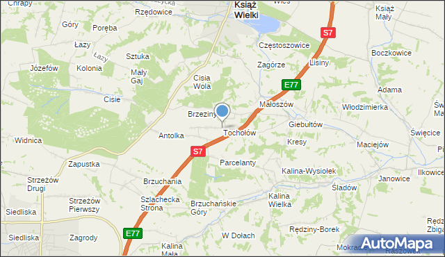 mapa Tochołów, Tochołów na mapie Targeo